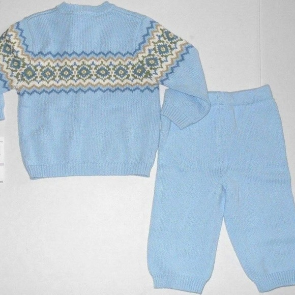 Baby Vintage Rare Classic Calvin Klein Preppie 2 Pc Top Pants Outfit Set - Picture 3 of 5